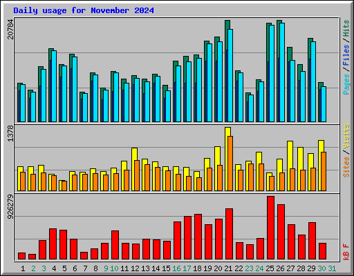 Daily usage for November 2024