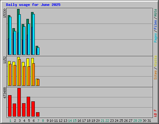 Daily usage for June 2025
