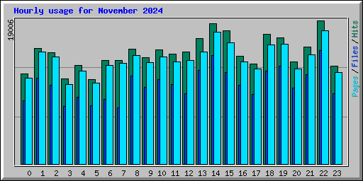 Hourly usage for November 2024