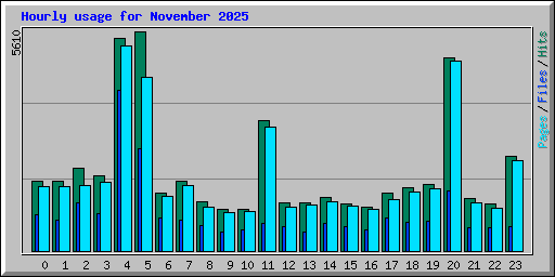 Hourly usage for November 2025