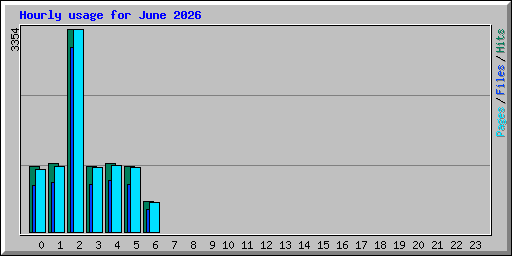 Hourly usage for June 2026