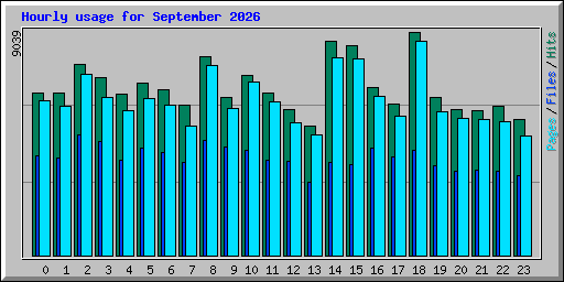 Hourly usage for September 2026